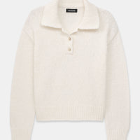 Chunky Cotton Polo Sweater