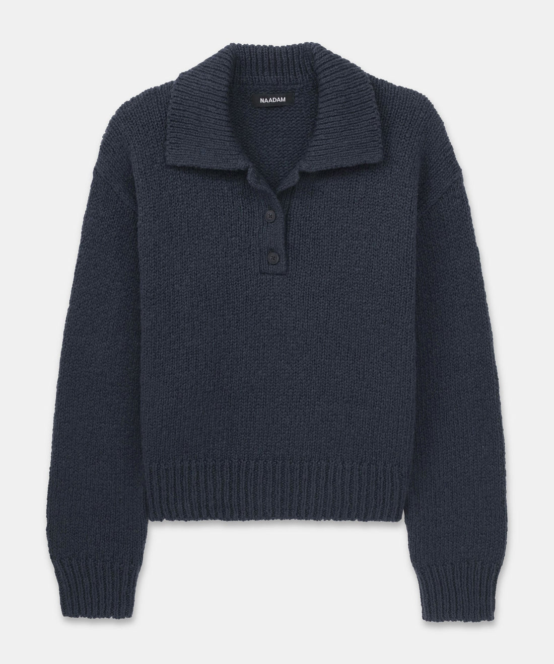 Chunky Cotton Polo Sweater