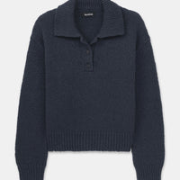 Chunky Cotton Polo Sweater
