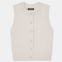 Cotton Sleeveless Cardigan
